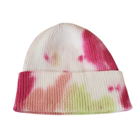 Tie Dye Soft & Cozy Pink Multi Stylish  Beanie. - Picture 2 of 4
